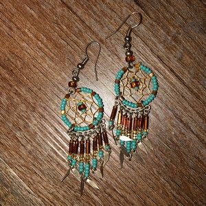 Boho Dream Catcher Dangle Earrings